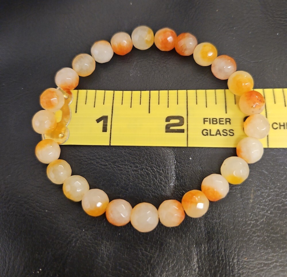Yellow Jade Stretch Bracelet - Picture 7 of 7